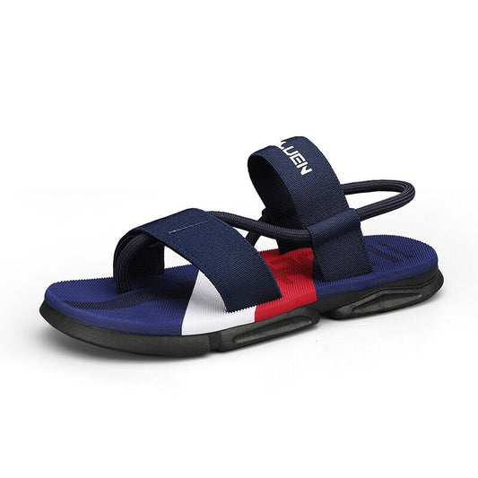 Men's 3-Color Convertible Sandals & Slippers, Outdoor Non-Slip EVA Thick-Sole Beach Shoes for Dual Wear(dark V1132-NSLTX1-DARK BLUE-41