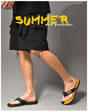 Men's Flip Flops with EVA-PVC Dual Sole, Orange for Comfort & Slip-Resistance(42) V1132-NSRZT-ORANGE-42