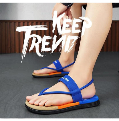 EVA Lightweight Thick-Sole Beach Slippers for Casual & Sports(royal blue-45) V1132-NSRZT4-ROYAL BLUE-45