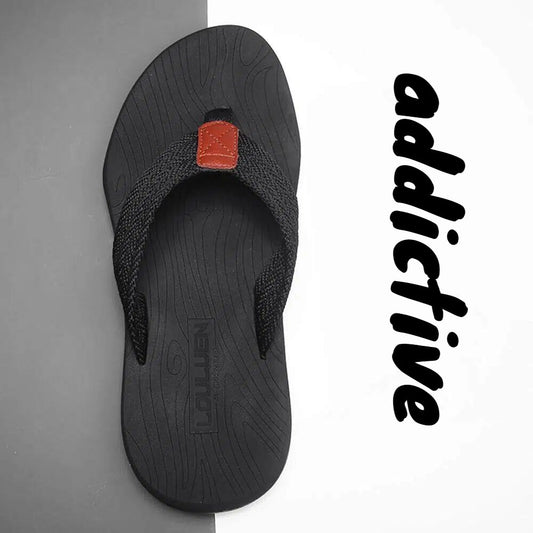 Men's Outdoor Non-Slip Flip Flops, 6 Colors EVA Lightweight Thick-Sole Beach Sandals for Casual & V1132-NSRZT5-BLACK-44