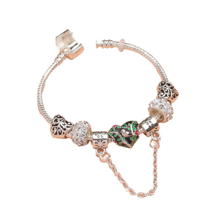 Love Bird Drip Oil Bracelet(18cm) V1132-NSSL11-18
