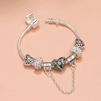 Love Bird Drip Oil Bracelet(19cm) V1132-NSSL11-19