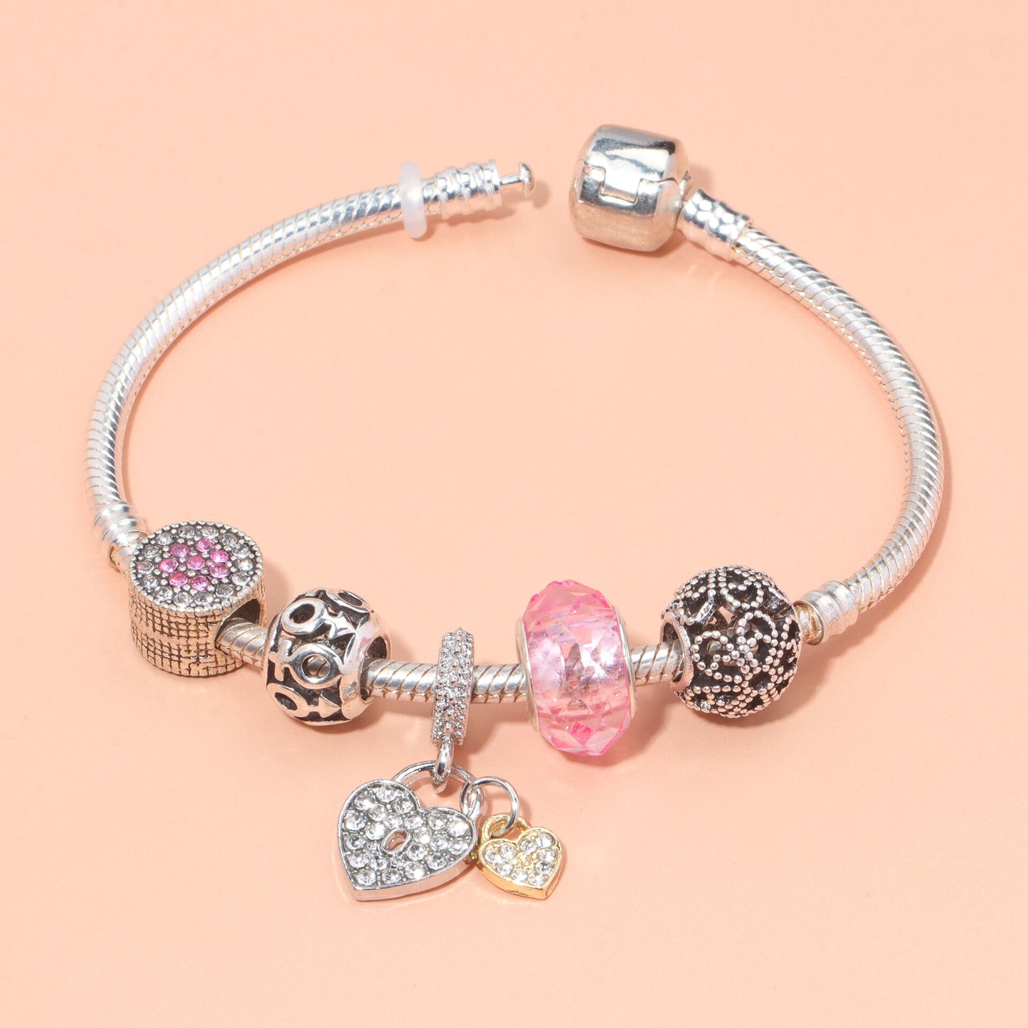 Rose Gold Petal Zircon Bracelet(18cm) V1132-NSSL12-18