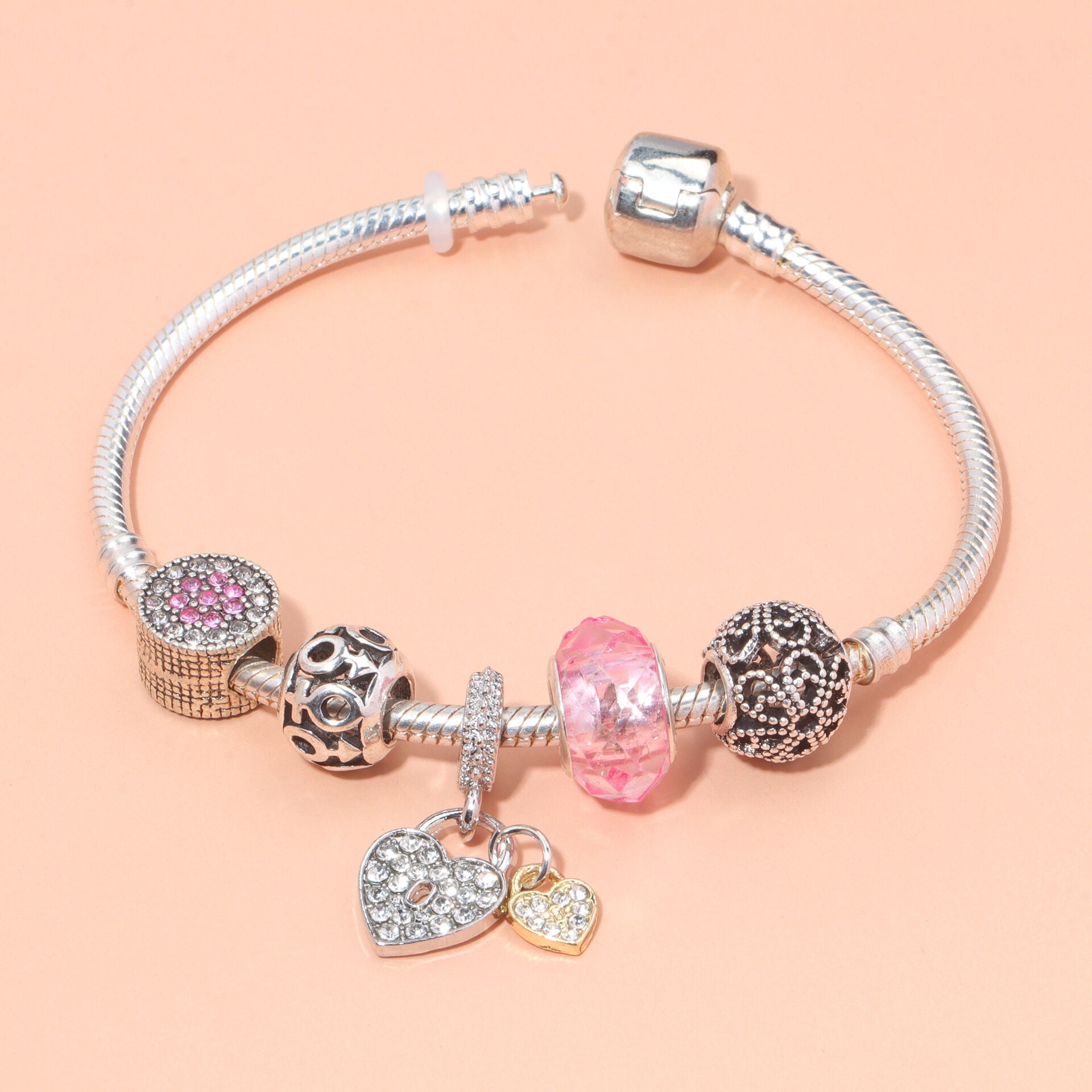 Rose Gold Petal Zircon Bracelet(20cm) V1132-NSSL12-20