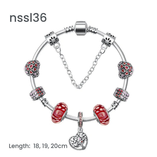 11 Styles Charm Bracelets Set,Colorful Alloy & Glass Beaded Bracelets,Buy 3 for Better Price(triple) V1132-NSSL39-TRIPLE