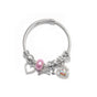 Cute Heart-shaped Beaded Bracelet with Rhinestones(19cm) V1132-NSSL40-19