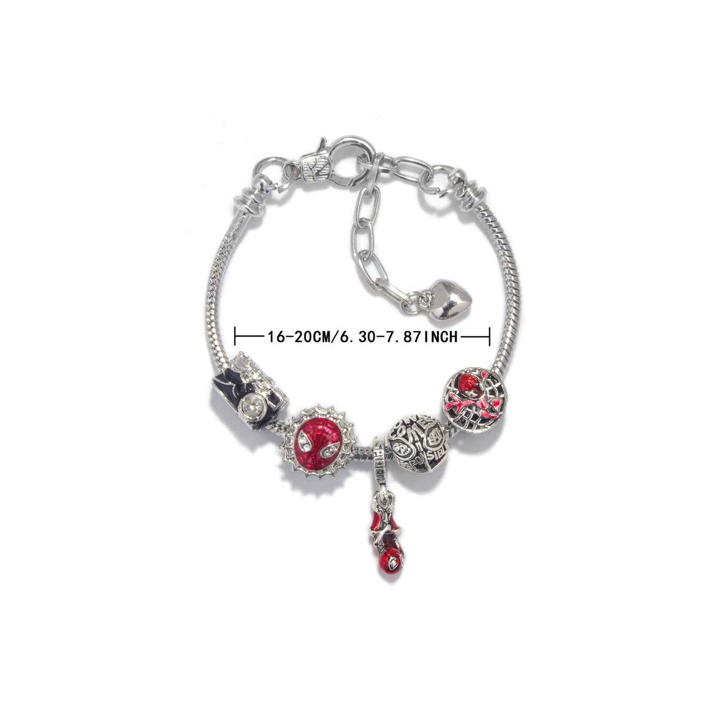 Cartoon Punk Spider-Man Themed Rhinestone Bracele(20cm) V1132-NSSL45-20