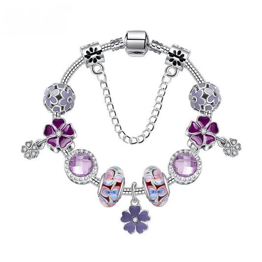 Combo Deal: Tortoise Bead, Purple Floral, Blue Starry Sky Bracelets - Mix & Match,Buy 3 for Better V1132-NSSL5-TRIPLE-20