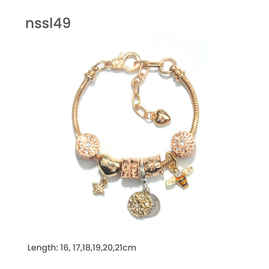 Charm Bracelets Mix & Match Offer - 10 Styles with Cartoon, Vintage Elements, Buy 3 for Better Price(triple) V1132-NSSL50-TRIPLE