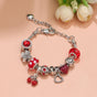 Charm Bracelet with Tortoise, Heart, Clover Pendant(red,20cm) V1132-NSSL8-20