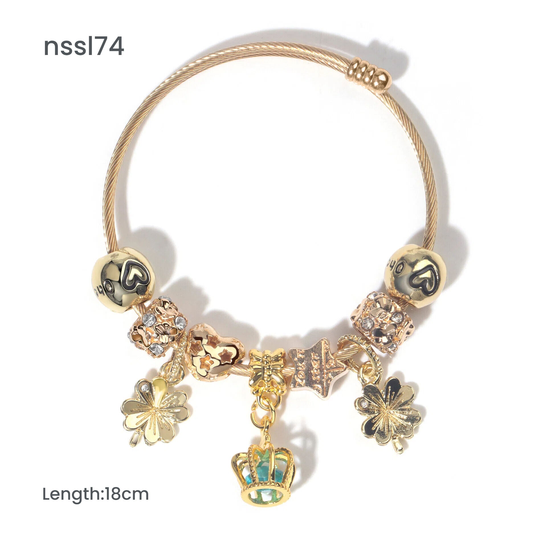Charm Bracelets Mix & Match Offer - 11 Styles, Luxury & Vintage, Discount on 2(double) V1132-NSSL84-DOUBLE