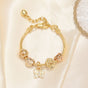 Hollow Beads Butterfly Heart Charm Bracele(yellow,19cm) V1132-NSSL9-YELLOW-19