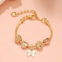 Hollow Beads Butterfly Heart Charm Bracele(yellow,20cm) V1132-NSSL9-YELLOW-20