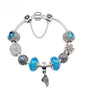 Sparkling Beaded Bracelet: Crystal/Zircon+Wing Pendant(20cm) V1132-NSSL92-20
