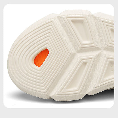 Men's Summer EVA Crocs with 3 Color Options - Breathable, Non-Slip, Comfortable Beach & Casual V1132-NSTTX1-WHITE-BLACK-42-43
