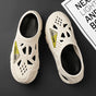 Men's Summer EVA Crocs with 3 Color Options - Breathable, Non-Slip, Comfortable Beach & Casual V1132-NSTTX1-WHITE-BLACK-44-45