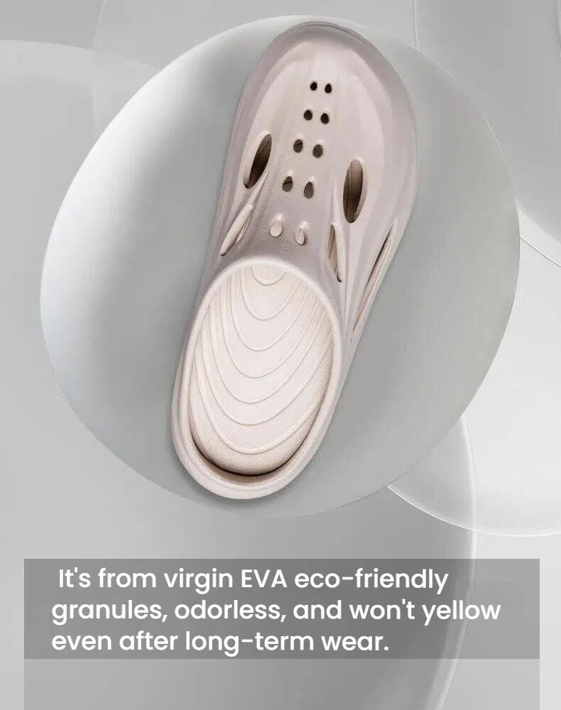 Men's Summer EVA Crocs with 3 Color Options - Breathable, Non-Slip, Comfortable Beach & Casual V1132-NSTTX2-KHAKI-42.5-43