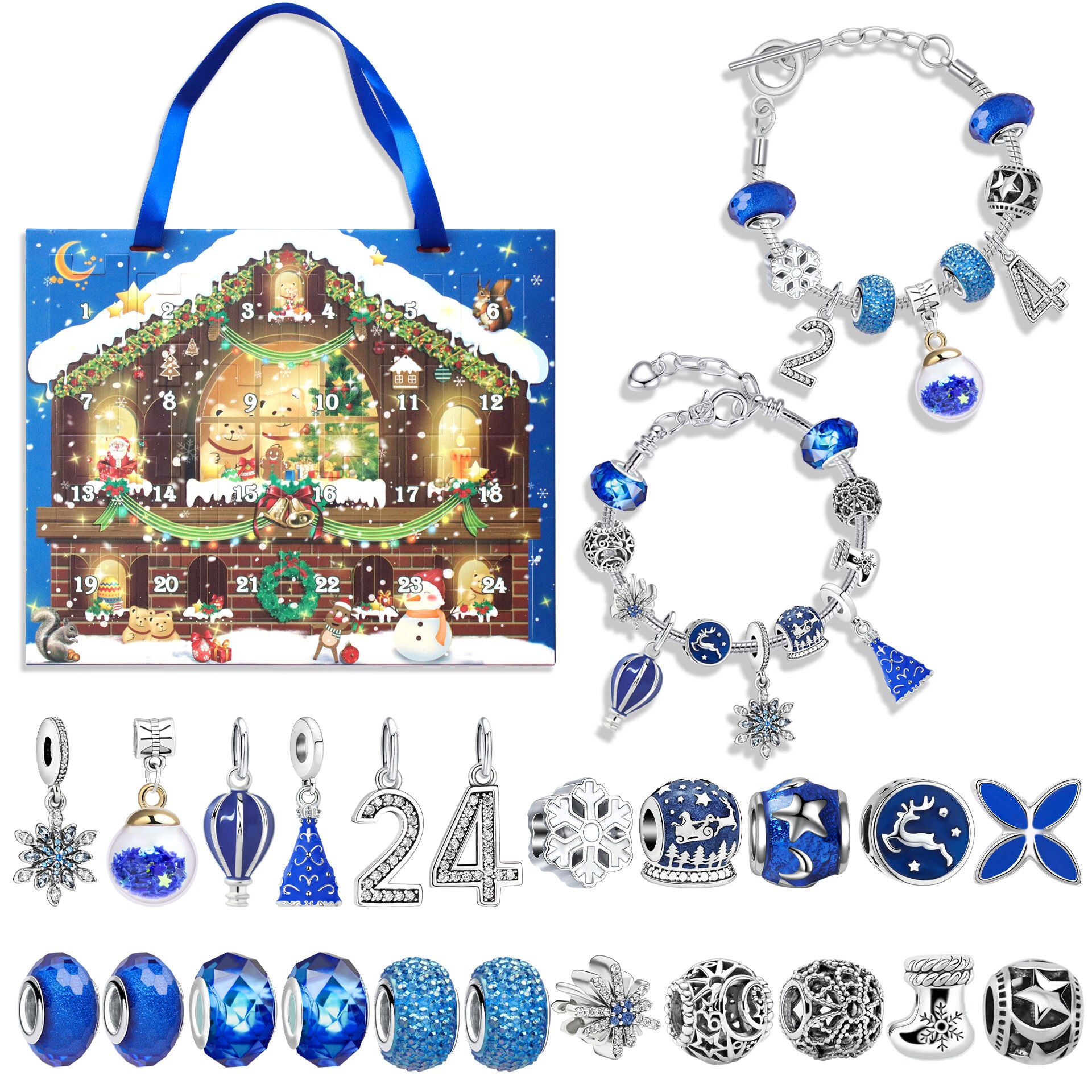 Christmas DIY Jewelry & Craft Advent Calendar(M-11,25*21*1.8) V1132-SDLW1-M-11