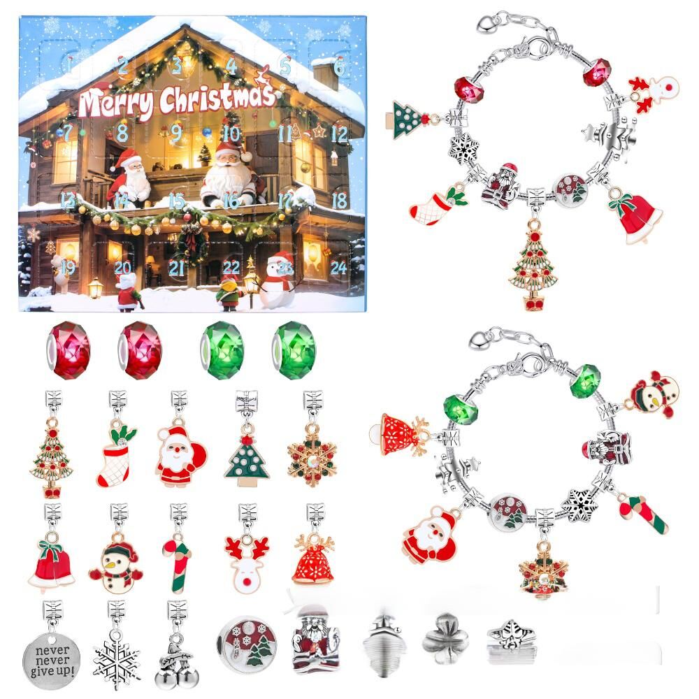 Christmas DIY Jewelry & Craft Advent Calendar(M-14L,20*17*1.1) V1132-SDLW1-M-14L