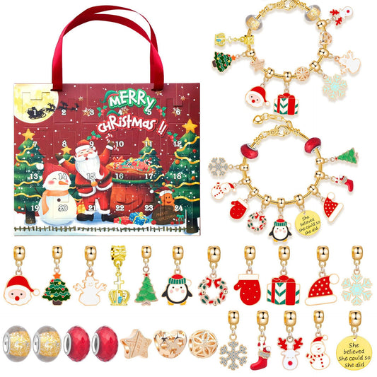 Christmas DIY Jewelry & Craft Advent Calendar(M-17ST,25*21*1.8) V1132-SDLW1-M-17ST