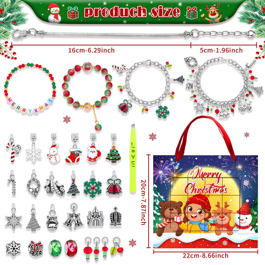 Christmas DIY Jewelry & Craft Advent Calendar(M-19,22*20*2cm) V1132-SDLW1-M-19