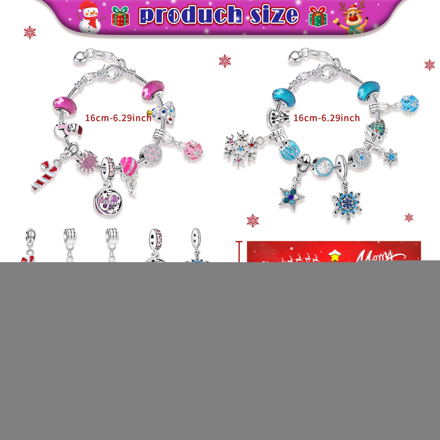 Christmas DIY Jewelry & Craft Advent Calendar(M-27,20*17*1.3cm) V1132-SDLW1-M-27