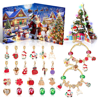 Christmas DIY Jewelry & Craft Advent Calendar(M-30,20*17*1.3cm) V1132-SDLW1-M-30