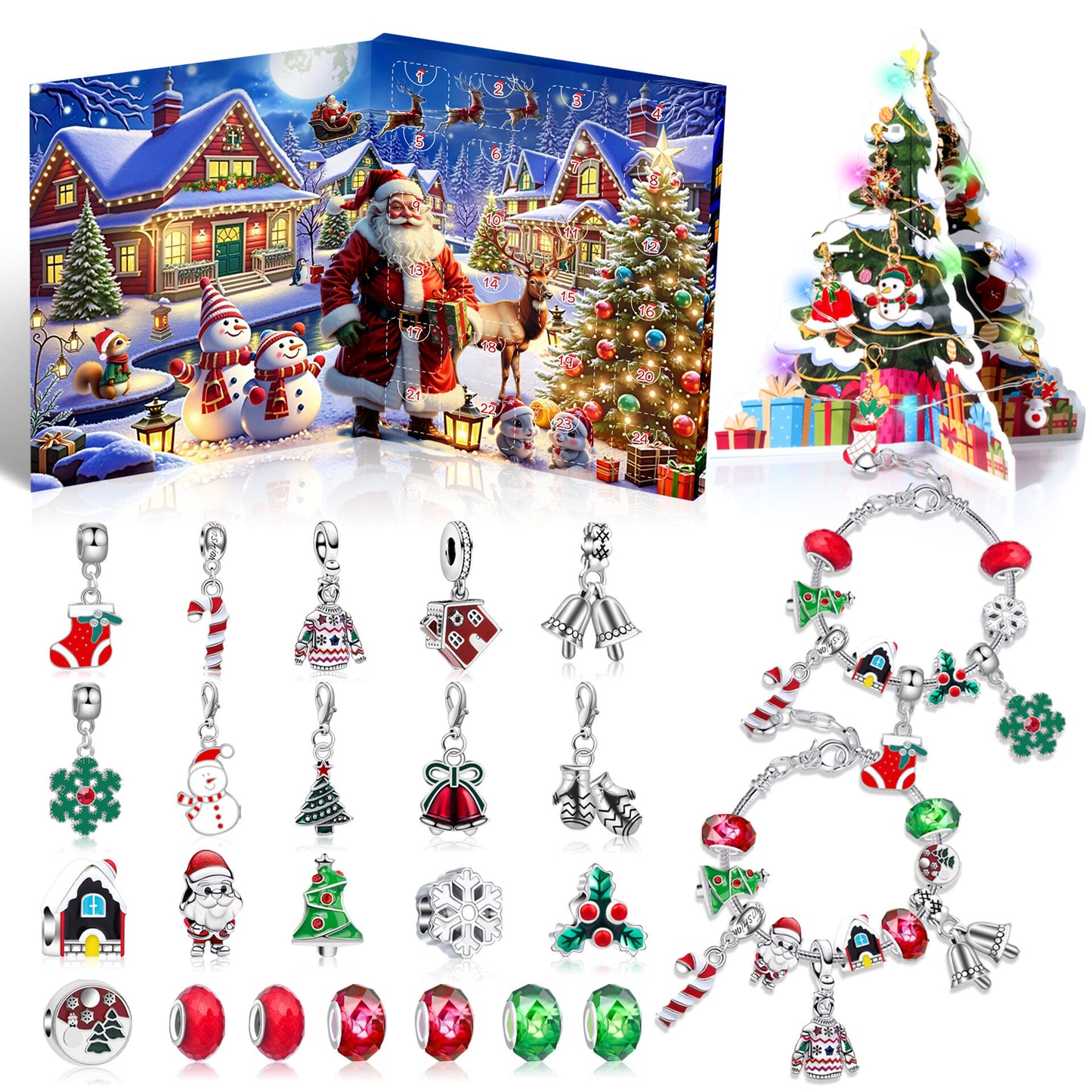 Christmas DIY Jewelry & Craft Advent Calendar(M-31,20*17*1.3cm) V1132-SDLW1-M-31