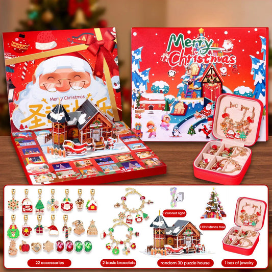 Christmas DIY Jewelry & Craft Advent Calendar(planes-3D-Puzzle-jewelry,33*27.5*6cm) V1132-SDLW1-PLANES-3D-PUZZLE-JEWELRY