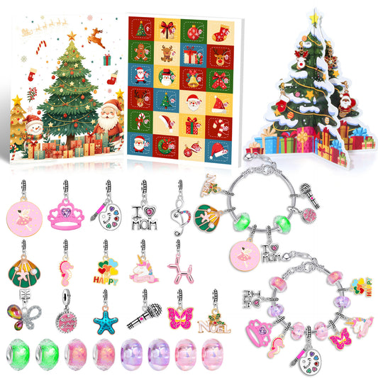 Christmas DIY Jewelry & Craft Advent Calendar( YD-05&upgraded version,20*17*1.3cm) V1132-SDLW1-YD-05-UPGRADED