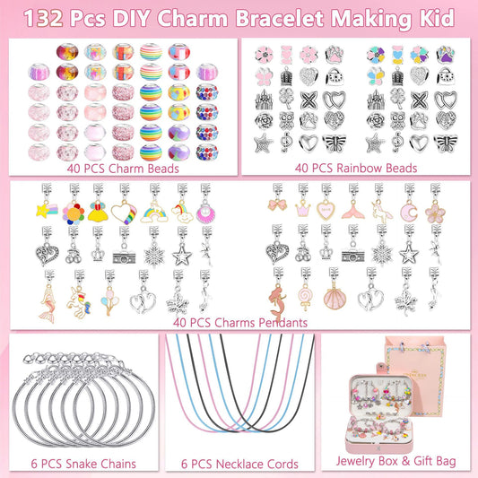 Christmas DIY Jewelry & Craft Advent Calendar(YD-132pcs,16*11*5cm) V1132-SDLW1-YD-132PCS