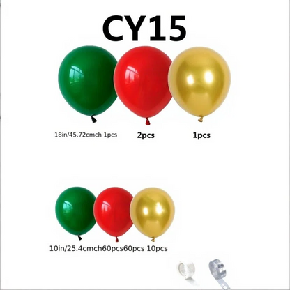 Christmas Balloon 2-Pack Combo: Latex & Foil Holiday Decor | Arch & Tree Sets for 2025 Christmas V1132-SDLW8-CY015-032