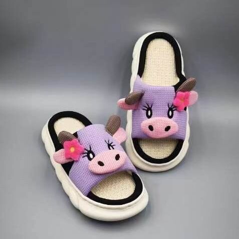 Slippers: EVA Thick Sole Non-Slip Beach Sandals for Couples & Parent-Child, 7 Styles(purple-37-38) V1132-YMTX2-PURPLE-37-38