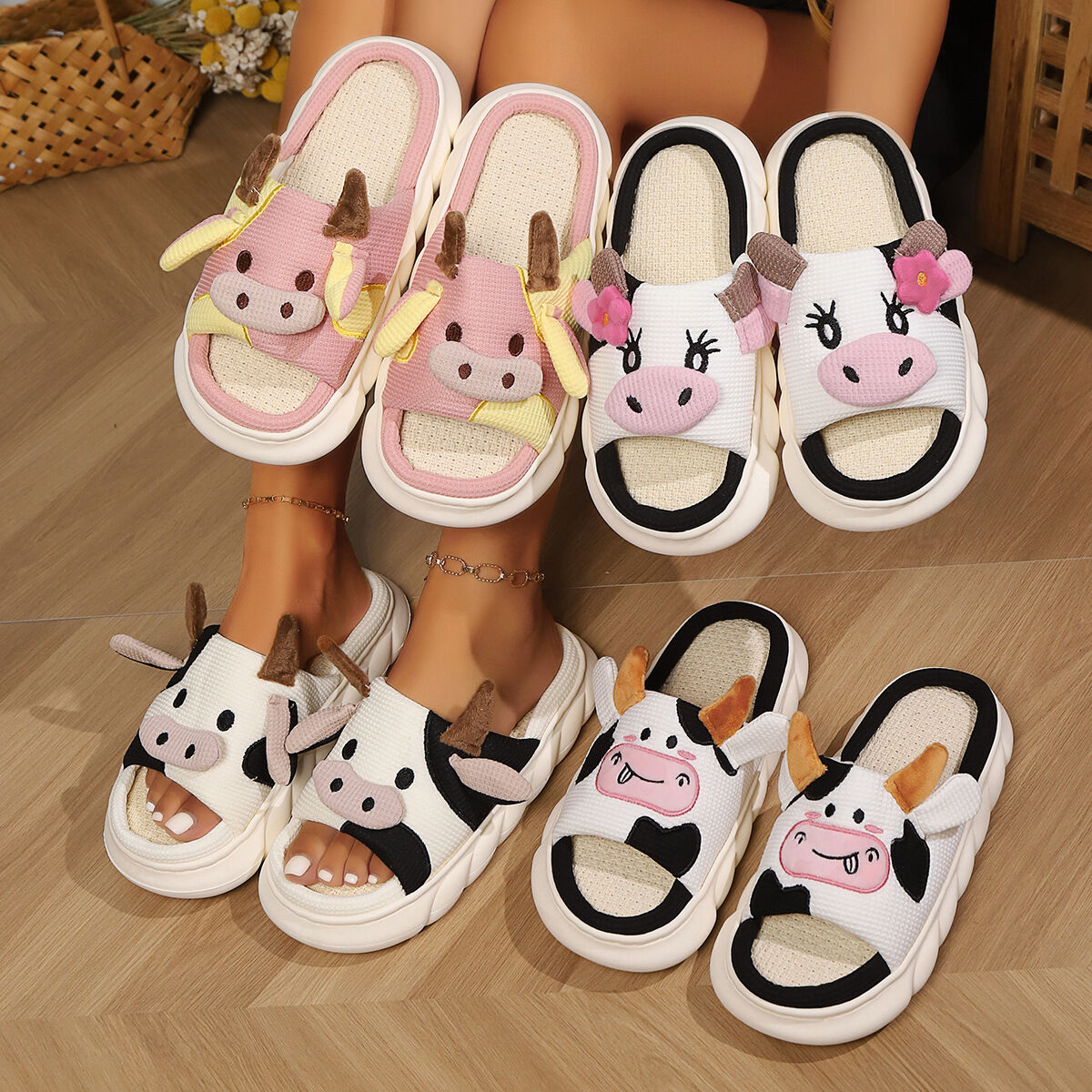 Slippers: EVA Thick Sole Non-Slip Beach Sandals for Couples & Parent-Child, 7 Styles(purple-37-38) V1132-YMTX2-PURPLE-37-38