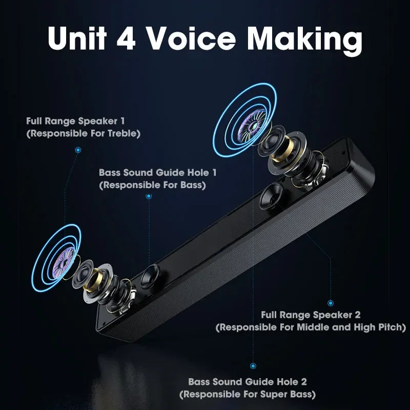 NNEOBA PC Soundbar Wired Speaker V1142-1005006415439400-C