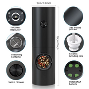 NNEOBA Electric Automatic Pepper and Salt Grinder with LED Light(1pc) V1142-1005007014379441-4