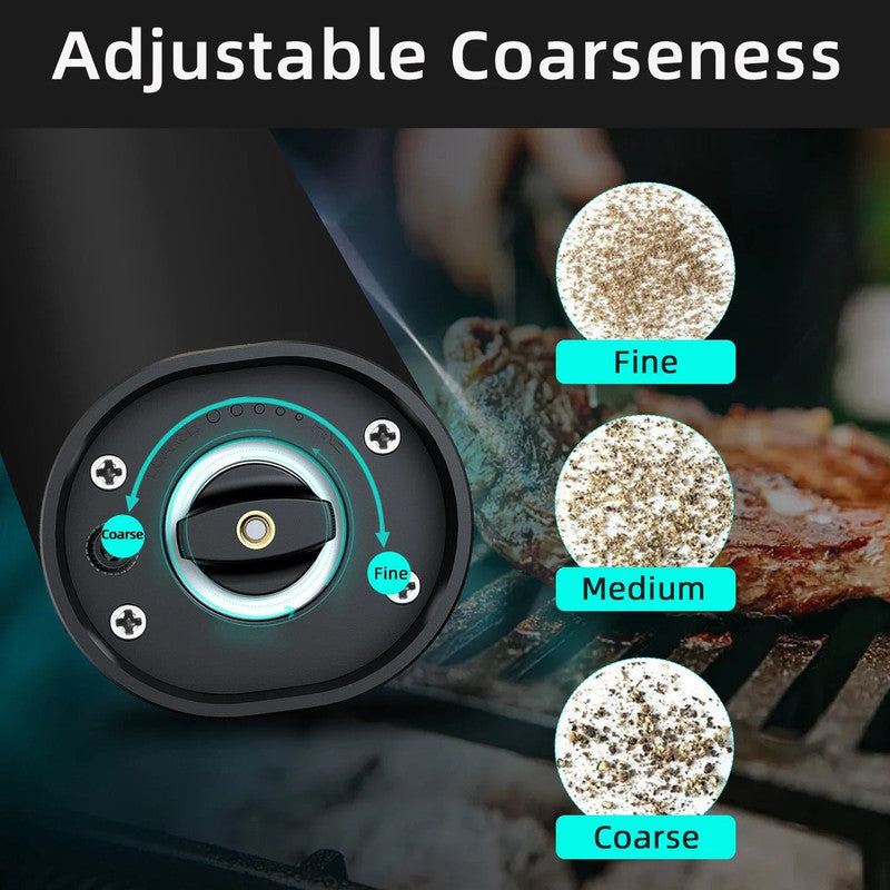 NNEOBA Electric Automatic Pepper and Salt Grinder with LED Light(1pc) V1142-1005007014379441-4