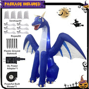 Giant Inflatable Dragon With Leds For Halloween V1142-LP000169