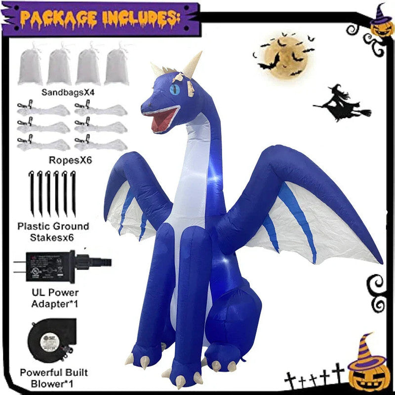 Giant Inflatable Dragon With Leds For Halloween V1142-LP000169