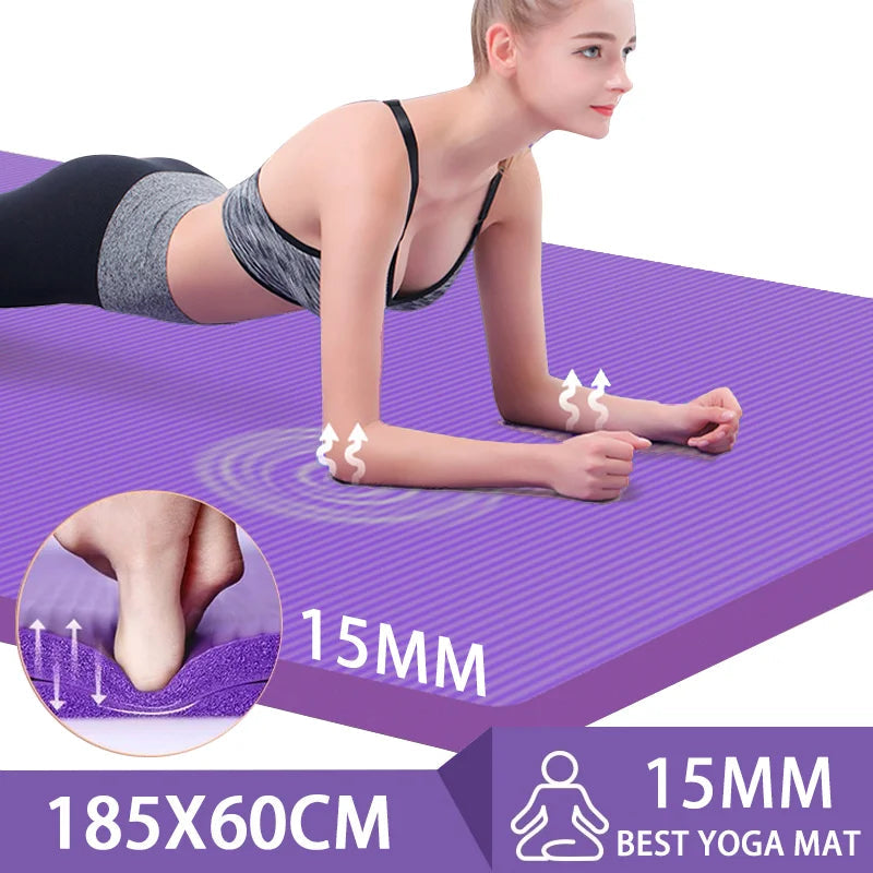 Thickened Anti-Slip Yoga Mat Exercise Pilates Foam Mat V1142-LP000843