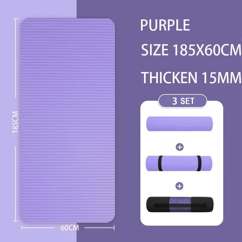 Thickened Anti-Slip Yoga Mat Exercise Pilates Foam Mat V1142-LP000843