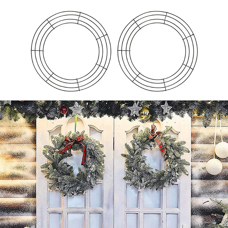 Metal Wreath Round Iron Ring For Christmas V1142-LP1005005037927665