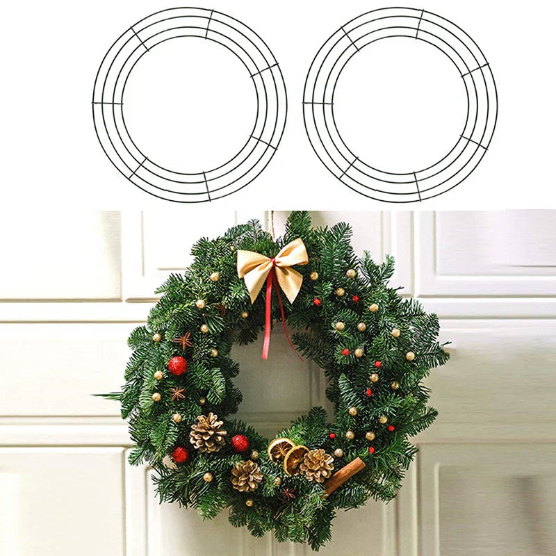 Metal Wreath Round Iron Ring For Christmas V1142-LP1005005037927665