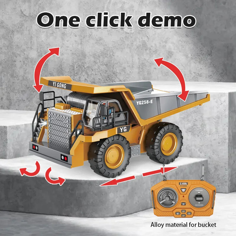 Rc Alloy Dump Truck Engineering Vehicle For Boys V1142-LP1005005167266435