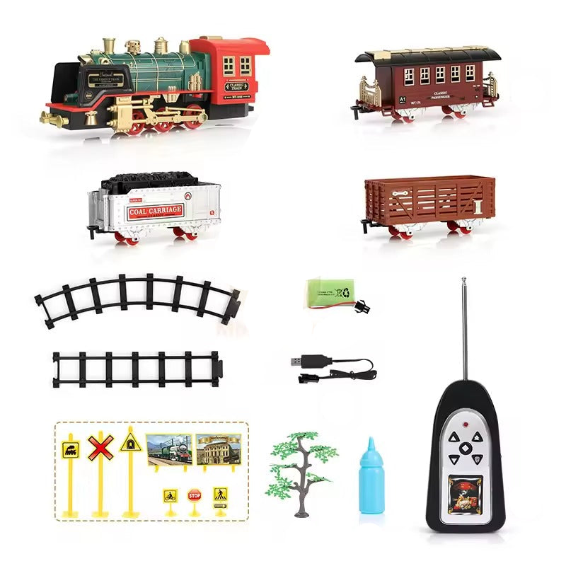 RC Track Train Set with Steam Effect V1142-LP1005005826098581