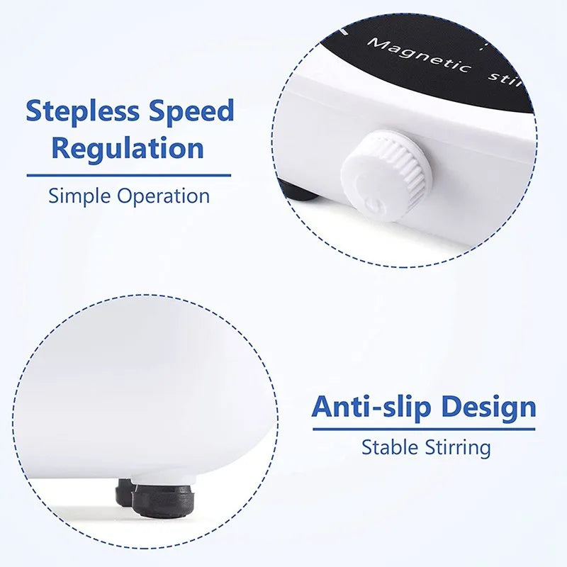 Mini Magnetic Stirrer 4000RPM Portable Mixer White V1142-LP1005005934621109