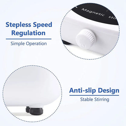 Mini Magnetic Stirrer 4000RPM Portable Mixer White V1142-LP1005005934621109