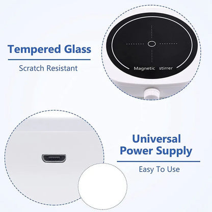 Mini Magnetic Stirrer 4000RPM Portable Mixer White V1142-LP1005005934621109