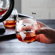Globe Whiskey Decanter Set Lead-Free Glass Carafe V1142-LP1005006145087181