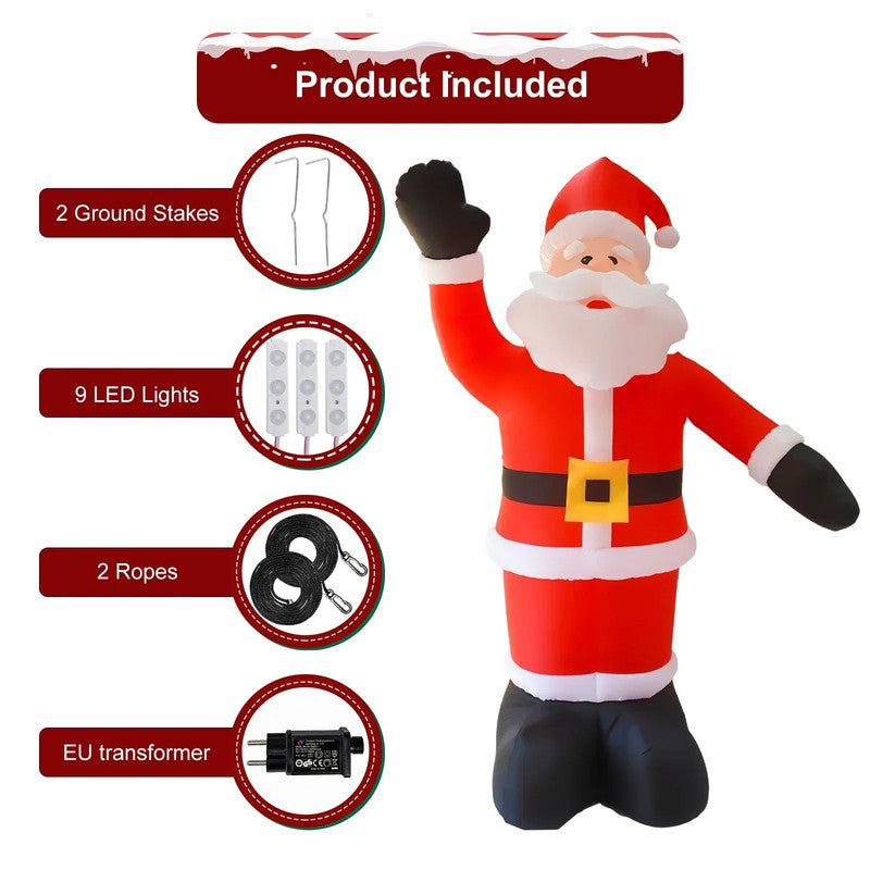 8Ft Tall Inflatable Santa Claus With 9 Led Lights V1142-LP1005006209008856